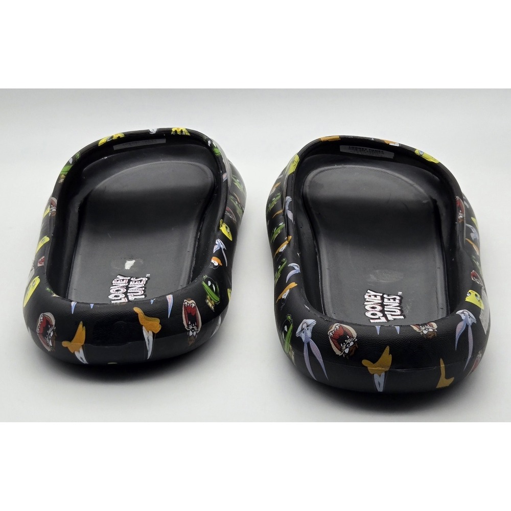 Ground Up Looney Tunes Flip Flops Mens 13‎ Black Cartoon Character Slide Sandals - Picture 4 of 10